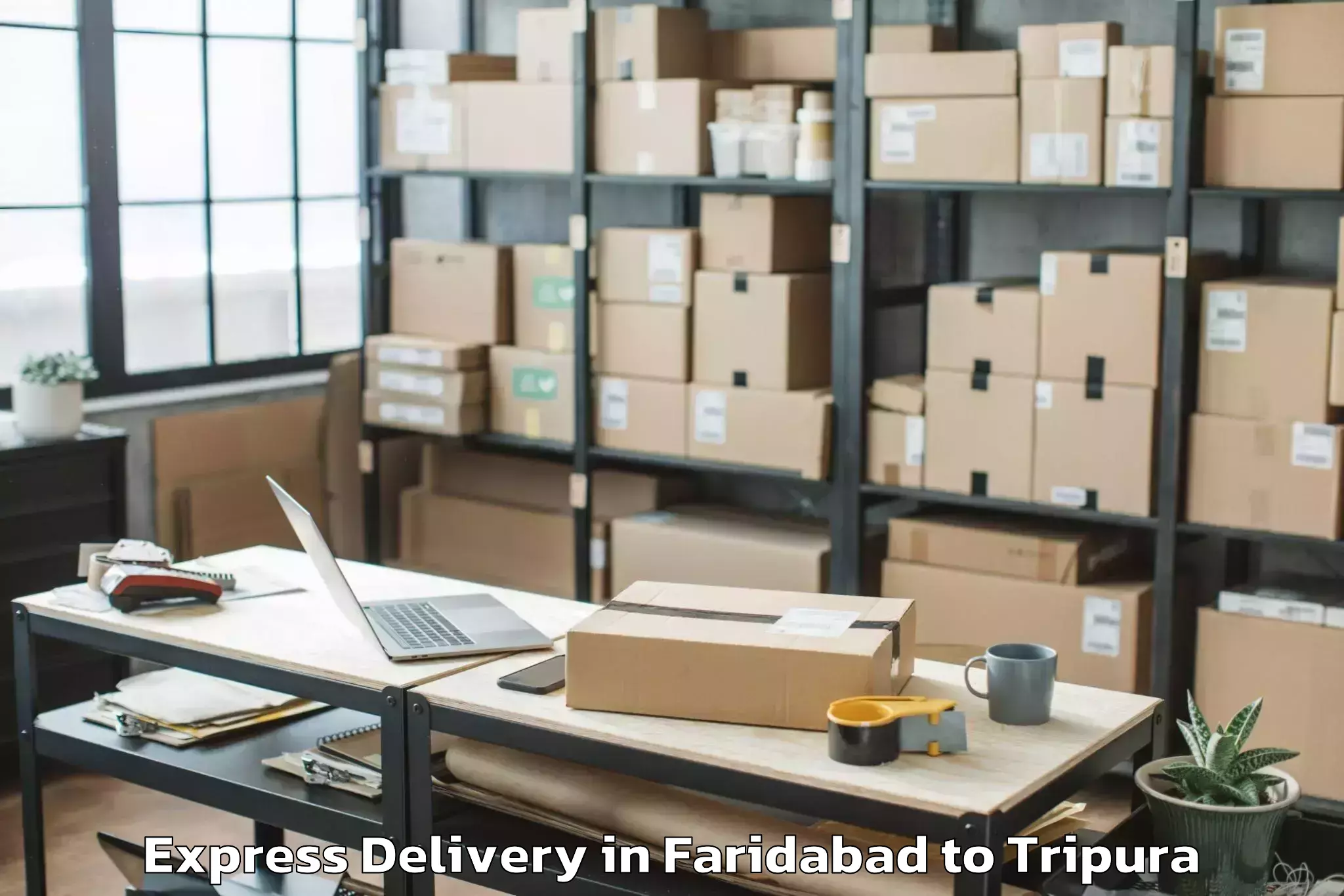 Get Faridabad to Agartala Express Delivery